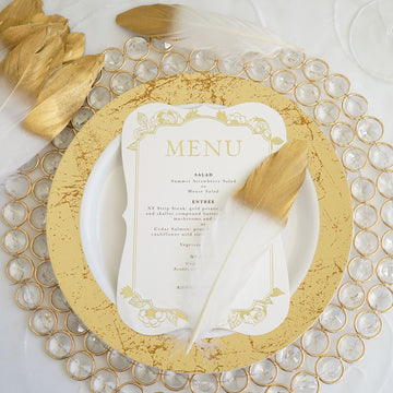 Add a Touch of Elegance with Metallic Gold Dipped White Goose Feathers