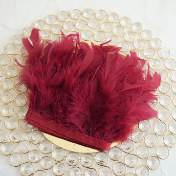 Unleash Your Creativity with Burgundy Feather Trim