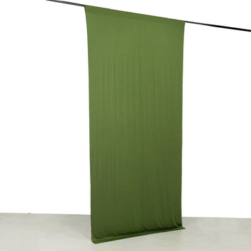 <strong>Sophisticated Olive Green 4-Way Stretch Spandex Drapery Panel</strong>