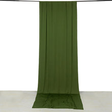 Olive Green 4-Way Stretch Spandex Drapery Panel with Rod Pockets, Backdrop Curtain