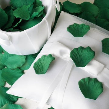 Create an Enchanted Celebration with Hunter Emerald Green Silk Rose Petals
