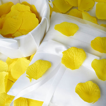 Add a Touch of Romance to Your Event with Yellow Silk Rose Petals