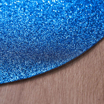 Create a Festive Atmosphere with Royal Blue Glitter Placemats