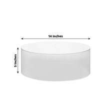 14inch Round Clear Acrylic Cake Stand, Transparent Fillable Display Box