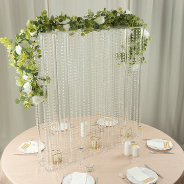 Add a Touch of Opulence with the Heavy Duty Acrylic Rectangular Wedding Centerpiece Stand