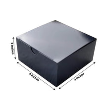 4 Inch x 4 Inch x 2 Inch Black Gift Boxes Cake Cupcake Party Favor 100 Pack