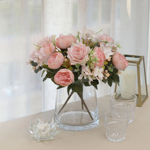 Pack Of 2 Artificial Peony Flower Bouquets In Blush And Rose Gold Color