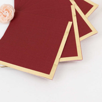 <strong>Fancy Burgundy Disposable Cocktail Napkins</strong>