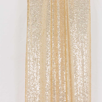 Versatile and Convenient Champagne Sequin Photo Backdrop Curtains