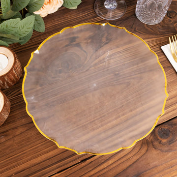 Elevate Your Event with Clear Sunflower Plastic Dinner Plates
