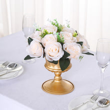 2 Pack Cream Artificial Flower Ball Bouquets For Centerpieces, Silk Rose Kissing Balls
