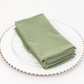Perfect Dusty Sage Green Premium Scuba Cloth Napkins