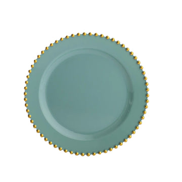Create Memorable Events with Our Dusty Sage Green Gold Dessert Party Plates