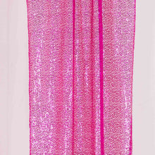 2 Pack Fuchsia Sequin Backdrop Drape Curtains with Rod Pockets - 8ftx2ft#whtbkgd