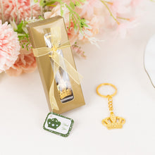 5 Pack Gold Metal Princess Crown Keychain Party Favor, Pre-Packed Wedding Party Favor