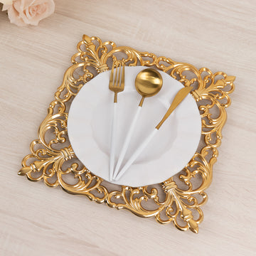 Delicate Gold Charger Plates
