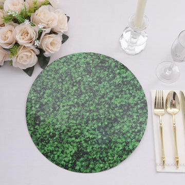 <strong>Green Boxwood Print Disposable Table Mats</strong>