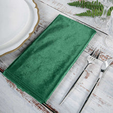 5 Pack Premium 20 Inch x 20 Inch Hunter Emerald Green Velvet Sheen Finish Cloth Dinner Napkins 