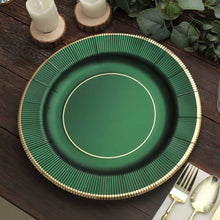 25 Pack | 13inch Hunter Emerald Green Sunray Disposable Serving Plates