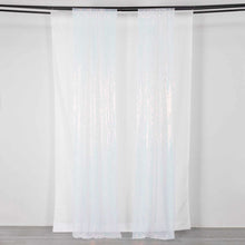 2 Pack Iridescent Blue Sequin Backdrop Drape Curtains with Rod Pockets - 8ftx2ft#whtbkgd