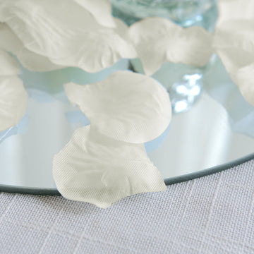 Symbolize Love and Beauty with Ivory Silk Rose Petals