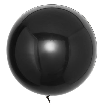 2 Pack Large Black Reusable UV Protected Sphere Vinyl Balloons 30"