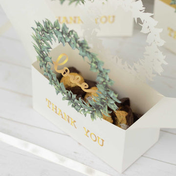 Love Wreath Tote Party Favor Gift Boxes