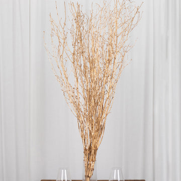 <strong>Decorative Metallic Gold Birch Tree Branches</strong>
