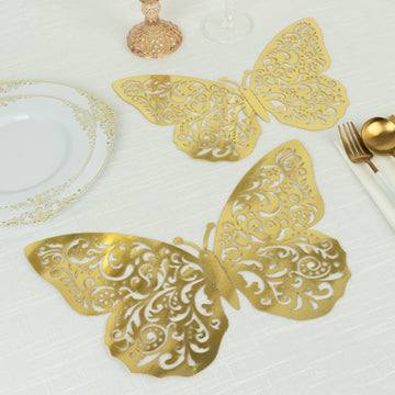 <strong>Versatile Metallic Gold Giant 3D Butterfly Wall Stickers</strong>