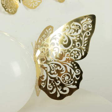 <strong>Whimsical Metallic Gold Butterfly 3D Wall Decor</strong>