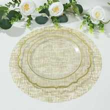 10 Pack Metallic Gold Glitter Mesh Round Placemats, 13inch Polyester Dining Table Mats