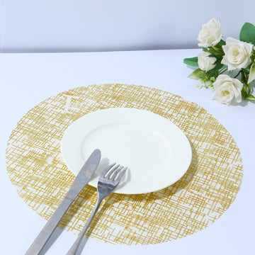 <strong>Shimmering Gold Glitter Placemats For All Occasions</strong>