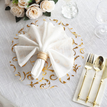Add a Touch of Opulence with Metallic Gold Sheer Organza Placemats