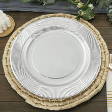 Silver Sunray Dinner Plates 25 Pack 10 Inch Disposable
