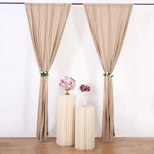 2 Pack Nude Scuba Polyester Curtain Panel Inherently Flame Resistant Backdrops