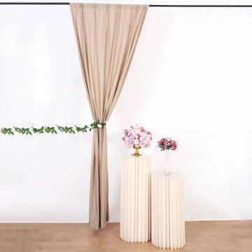 Experience Elegance with the 2 Pack Nude Scuba Polyester Curtain Panel
