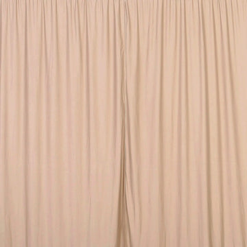 Elevate Your Event with the 2 Pack Nude Scuba Polyester Curtain Panel