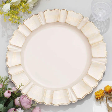 Elevate Your Table with Nude Taupe Acrylic Plastic Charger Plates