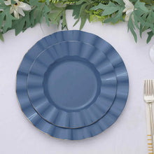 Plastic & Foil Dinner Plates Ocean Blue 9 Inch Size
