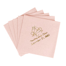 100 Pack Personalized Soft Airlaid Paper Beverage Napkins, Highly Absorbent Custom Cocktail Napkins 