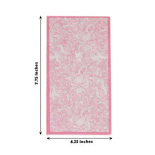 25 Pack Pink Dinner Paper Napkins with Vintage Floral Print, Soft 2-Ply Highly Absorbent