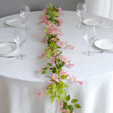 Enchanting Pink Artificial Floral Garland