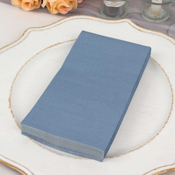 Add Elegance to Your Event with Dusty Blue Dinner Paper Napkins