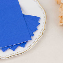 50 Pack 2 Ply Soft Royal Blue Dinner Paper Napkins, Disposable Wedding Reception Party Napkins