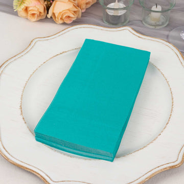 Elevate Your Table Setting with Turquoise Dinner Paper Napkins