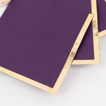 <strong>2 Ply Purple Disposable Cocktail Napkins </strong>