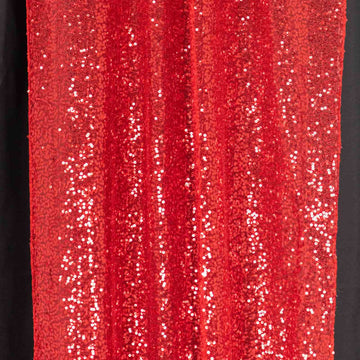 Versatile and Stylish Red Sequin Photo Backdrop Curtains with Rod Pockets