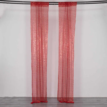 Add a Touch of Passion and Glamour with Red Sequin Photo Backdrop Curtains