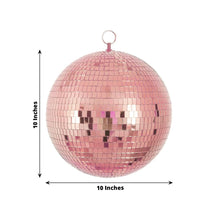 Rose Gold Mirror Ball with Foam Ball and Tiny Square Mirrors hanging lights & chandelier