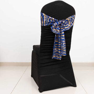 Add a Touch of Elegance to Your Event with Royal Blue Wave Mesh Chair Sashes
